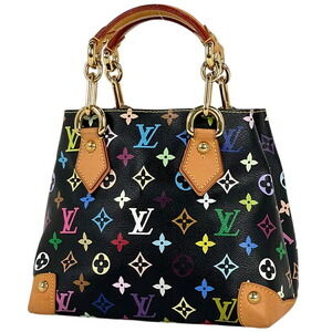 Louis Vuitton Audra Tote Bag Chain Handbag Multicolor Noir Black